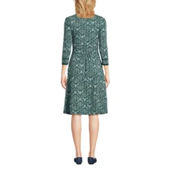 Jerseykleid Mit 3/4-Ärmeln Aus Baumwolle/Modal-Mix Für Damen -Lands' End Verkaufsgeschäft 535663 LEPP FB 32N