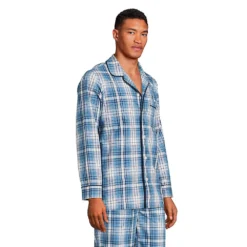 Blake Shelton X Lands' End Popeline-Pyjamahemd Für Herren -Lands' End Verkaufsgeschäft 535771 LEPP FS GUE