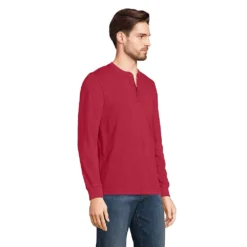 Blake Shelton X Lands' Henley-Shirt Aus Slub-Jersey Für Herren -Lands' End Verkaufsgeschäft 536066 LEPP FS M78