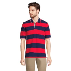 Komfort-Piqué-Polo Mit Unterlegter Knopfleiste Für Herren