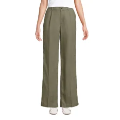 Leinenhose High Waist Mit Weitem Bein Für Damen