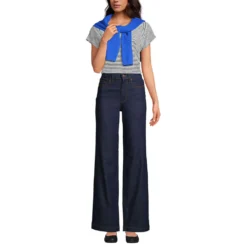 Baumwoll-Jerseyshirt Mit Kurzen Ärmeln Für Damen -Lands' End Verkaufsgeschäft 537721 LEPP F1 JWK