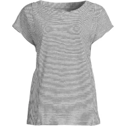 Baumwoll-Jerseyshirt Mit Kurzen Ärmeln Für Damen