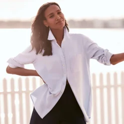 Langarm Oxford-Hemd Für Damen