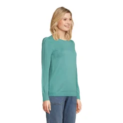 Baumwollpullover Mit Puffärmeln Für Damen -Lands' End Verkaufsgeschäft 540110 LEPP FS O31