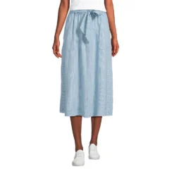 Leichter Tencel Midirock Für Damen -Lands' End Verkaufsgeschäft 540224 LEPP FF 4RC