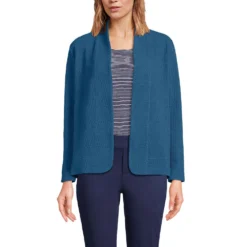 Offener Cardigan Aus Strukturstrick Für Damen -Lands' End Verkaufsgeschäft 540476 LEPP FF 9BA