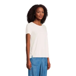 Baumwolle/Modal-Shirt Mit Web-Rücken Für Damen -Lands' End Verkaufsgeschäft 540477 LEPP FS IVO