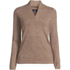 Kaschmir-Pullover Mit Schalkragen Für Damen