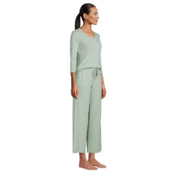 Pointelle-Pyjama-Set In 3/4-Länge Für Damen -Lands' End Verkaufsgeschäft 541590 LEPP FS O74