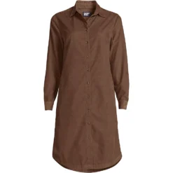 Feincord-Blusenkleid Aus Baumwolle Für Damen