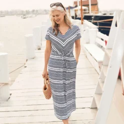 Leichtes Tencel Midikleid Für Damen