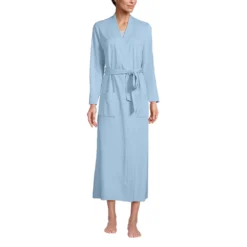 Wadenlanger Morgenmantel Aus Baumwolle Für Damen -Lands' End Verkaufsgeschäft 542710 LEPP FF 3XC