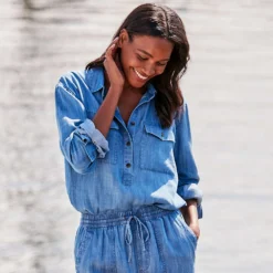 Tunika Im Worker-Stil Aus TENCEL Für Damen